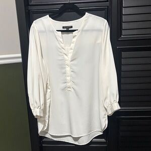 Banana republic, outlet cream, colored, polyester, ladies, dressy blouse